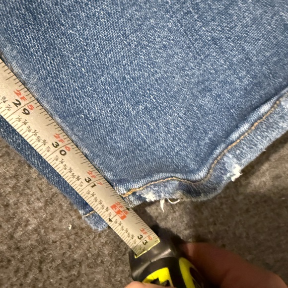 Edgely Jeans Womens 4 blue Mid Rise Flare distressed Fit 26x32 tall western - Picture 8 of 13